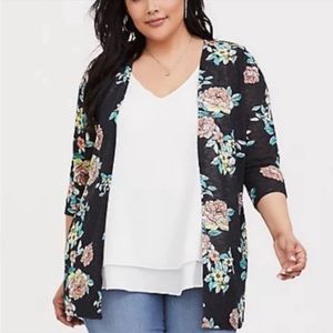 Torrid-2x Floral Cardigan/Kimono